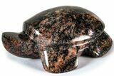 Carved Alkali-Feldspar (Red Granite) Turtle - Colorado #308588-1